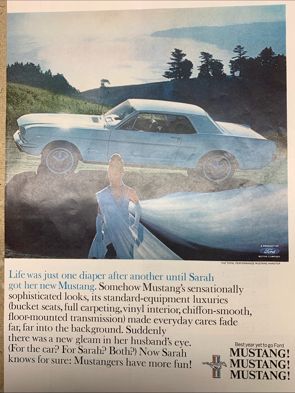 Vintage Saturday Evening Post Magazine April 12, 1965 - Ford Mustang Ad